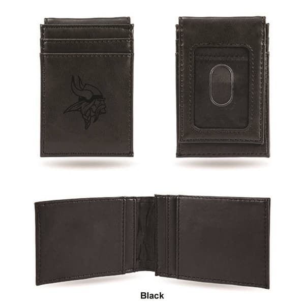 Mens NFL Minnesota Vikings Faux Leather Front Pocket Wallet