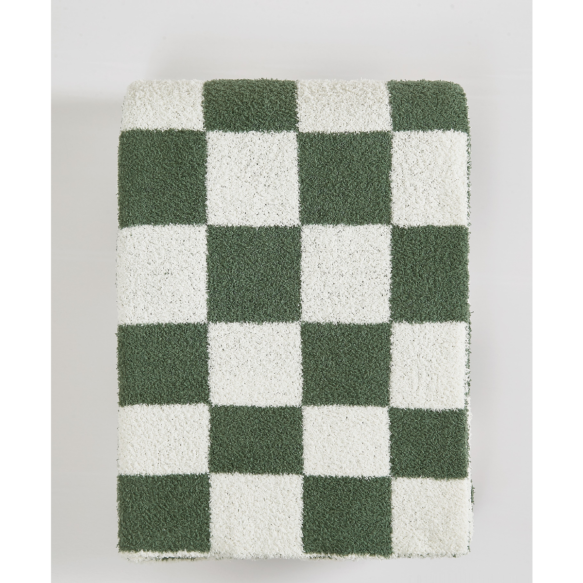 Truly Soft Cozy Checkerboard Beige Reversible Throw