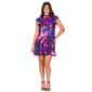 Womens 24/7 Comfort Apparel Multicolor Tiered Mini Dress - image 1