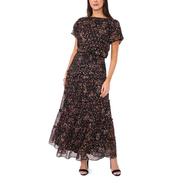 Plus Size MSK Abstract Chiffon Maxi Dress - image 