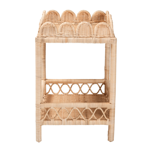 bali & pari Eloisa Natural Rattan End Table