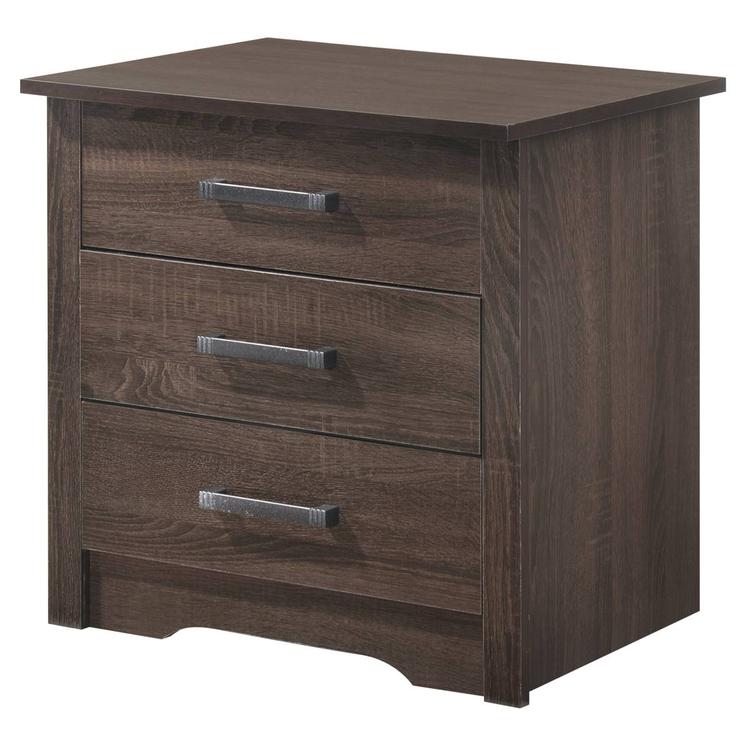 Passion Furniture Hudson 3-Drawer Nightstand