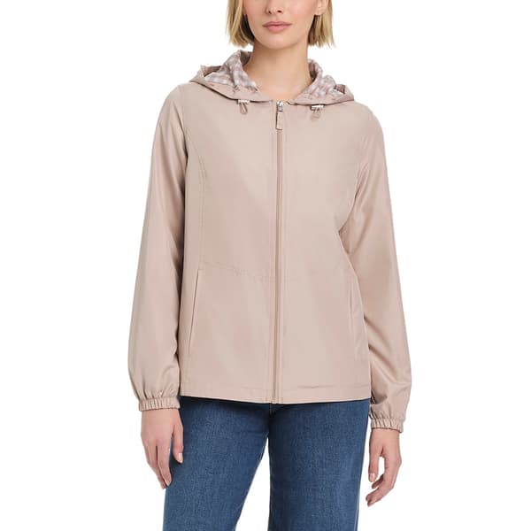 Plus Size d.e.t.a.i.l.s Windbreaker with Gingham Lining