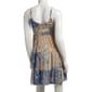 Juniors Angie Smock Bodice Patchwork Print Skater Dress - image 3