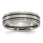 Mens Endless Affection&#40;tm&#41; Titanium Enameled Flat 6mm Satin Band - image 1