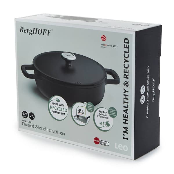 BergHOFF Phantom Nonstick 11in. Ceramic Covered Saute Pan