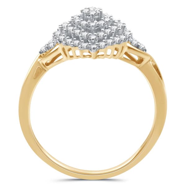 Nova Star&#174; 10kt. 1/2ctw. Lab Grown Diamond Marquis Cluster Ring