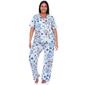 Plus Size White Mark 2pc. Tropical Pajama Set - image 1