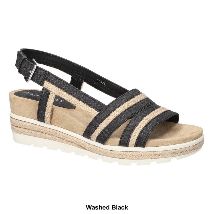 Womens Easy Street Mel Slingback Wedge Sandals
