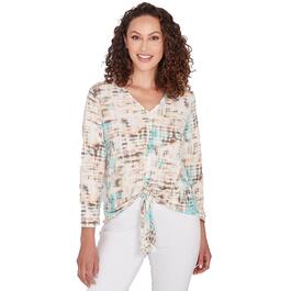 Plus Size Skye''s The Limit Soft Side Marled 3/4 Sleeve Blouse
