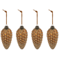Northlight 4ct. Glittered Pine Cone Glass Christmas Ornaments - image 2