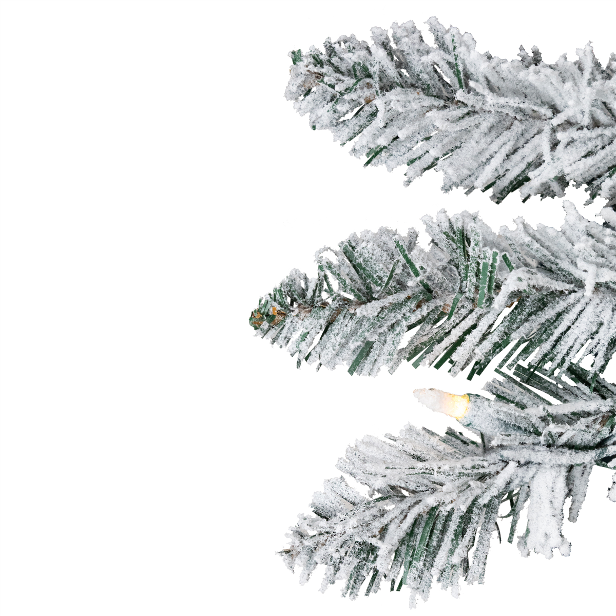 Northlight 4ft. Pre-Lit Pencil Flocked Alpine Christmas Tree