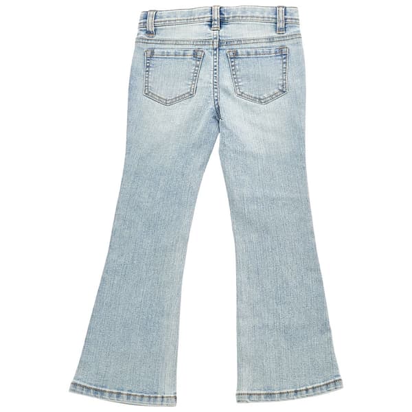 Girls (4-6x) Squeeze Flare Jeans w/ Iridescent Rhinestone Bling