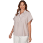 Plus Size Hearts of Palm Cool & Collected Stripe Woven Blouse - image 3