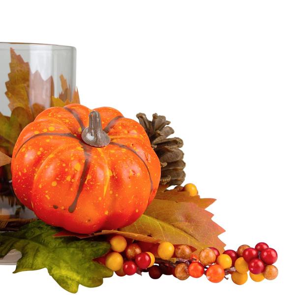 Northlight Seasonal 10in. Pumpkin Fall Tealight Candle Holder