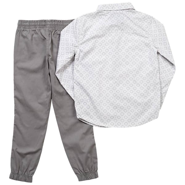 Boys &#40;8-12&#41; Tony Hawk 2pc. Button Down & Joggers Set - White