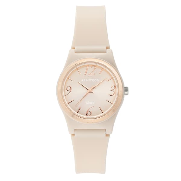 Womens Armitron Rose Gold-Tone Dial Watch - 25-6441PBH - image 