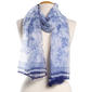 Womens Renshun Floral Silk Chiffon Oblong Scarf - image 1