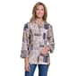 Womens Multiples 3/4 Sleeve Patchwork Jacket - image 1