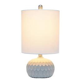 Lalia Home Organix Concrete Thumbprint Table Lamp w/Fabric Shade