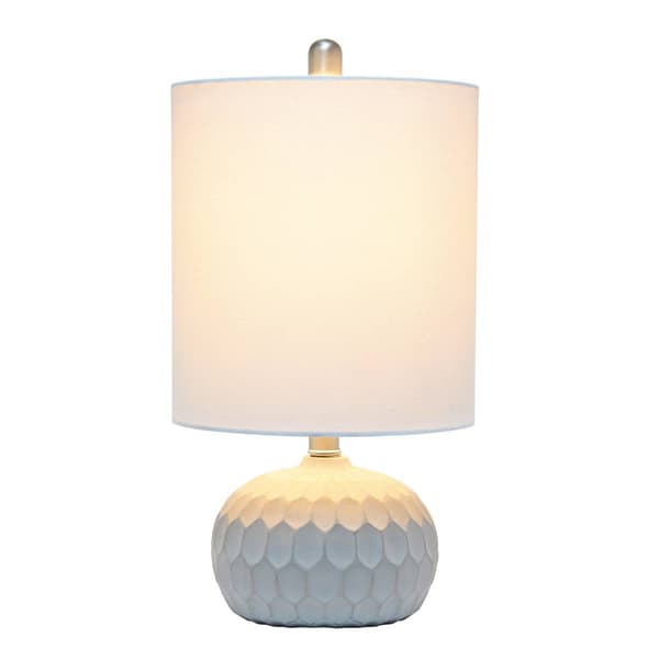 Lalia Home Organix Concrete Thumbprint Table Lamp w/Fabric Shade