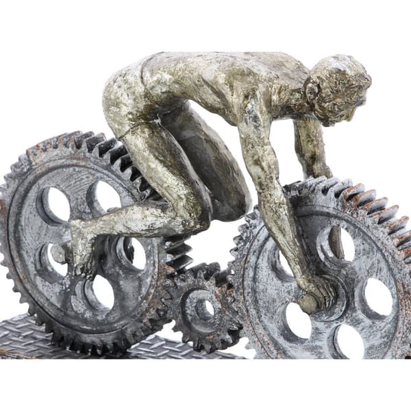 9th & Pike® Motorcycle Rider Sculpture
