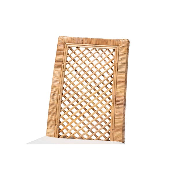 Baxton Studio Argos Natural Rattan 2pc. Dining Chair Set