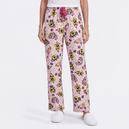 Womens Spongebob & Patrick Phone Cords Velour Pajama Bottoms