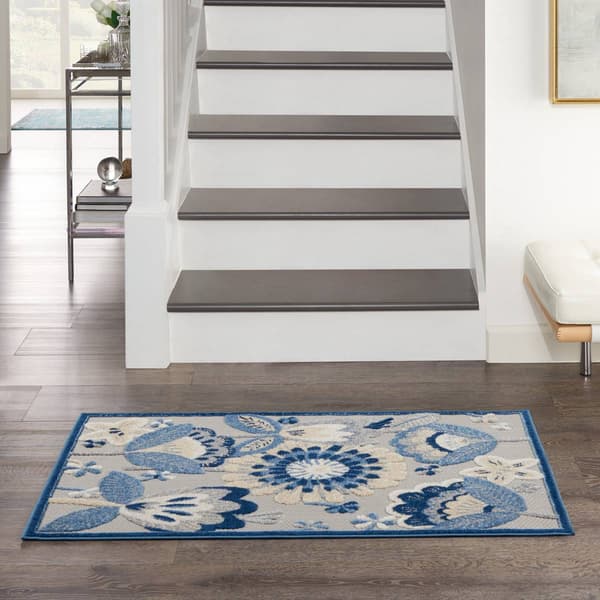 Nourison Aloha Floral Contemporary Indoor/Outdoor Area Rug