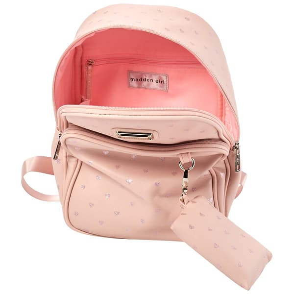 Madden Girl Glitter Heart Mini Backpack