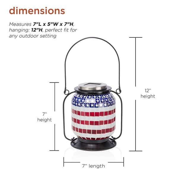 Alpine Solar Patriotic LED Lantern