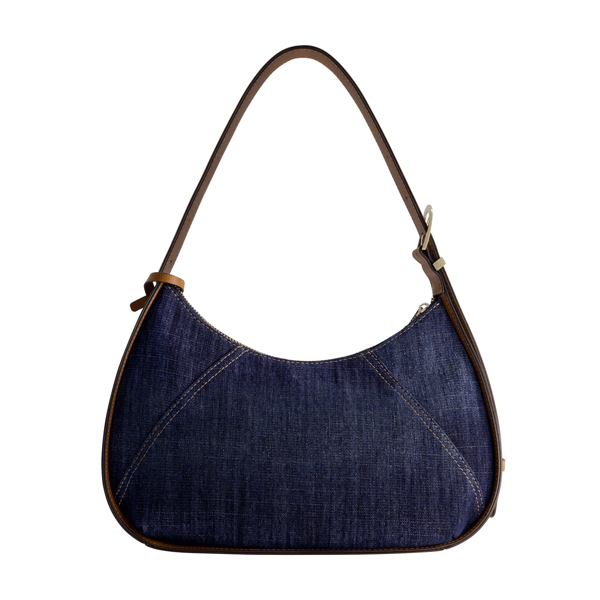 True Religion Metal Horseshoe Denim Hobo Bag