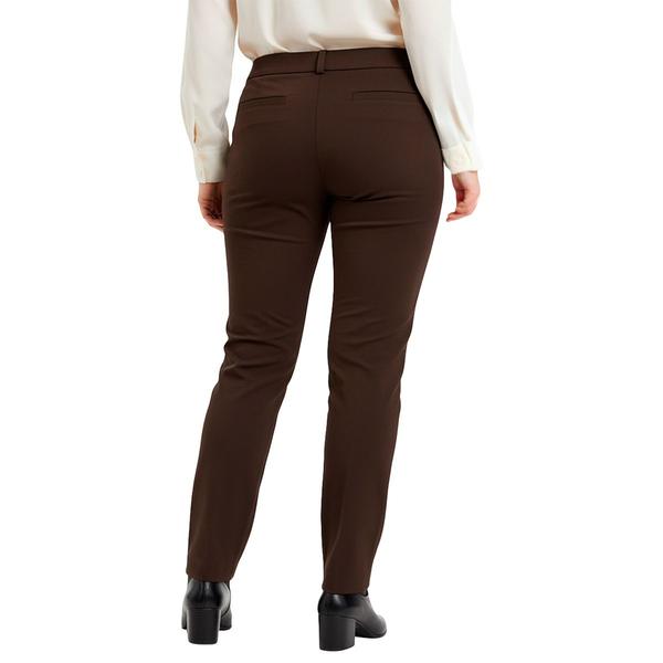 Plus Size Briggs Solid Elastic Waist Welt Pocket Pants