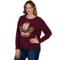 Plus Size Ruby Rd. English Countryside Queen Corgi Dog Sweater - image 3