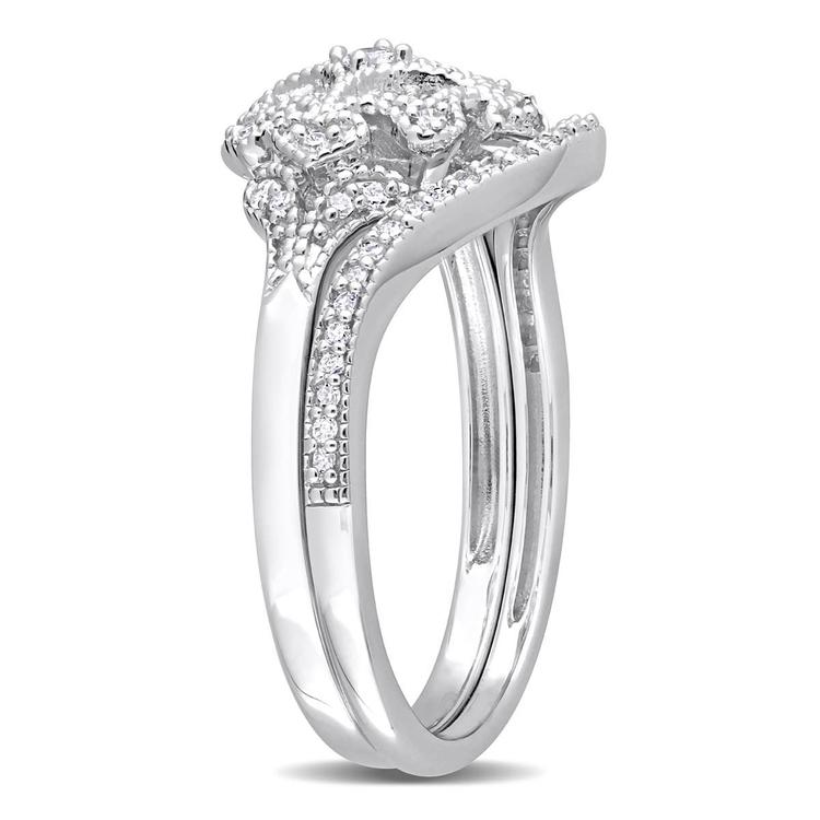 Diamond Classics™ 1/5ctw. Diamond Silver Bridal Ring Set