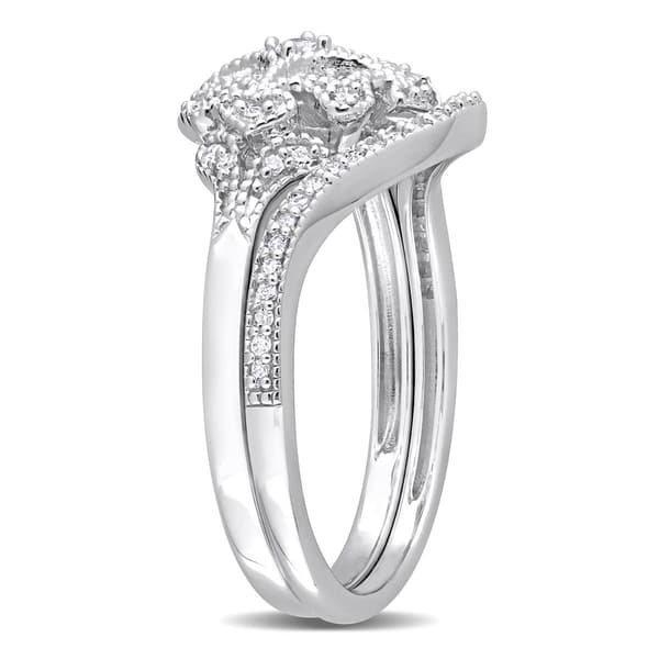 Diamond Classics™ 1/5ctw. Diamond Silver Bridal Ring Set