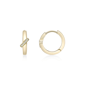 Brilliant Grown 18kt. Gold-Plated Lab-Grown Diamond Hoop Earrings - image 2