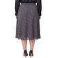 Plus Size NY Collection Pull On Leopard Hacci Midi Skirt - image 2