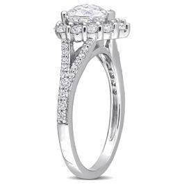 Gemstone Classics&#8482; 1 1/2kt. Moissanite Halo Engagement Ring