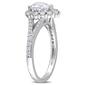 Gemstone Classics&#8482; 1 1/2kt. Moissanite Halo Engagement Ring - image 2