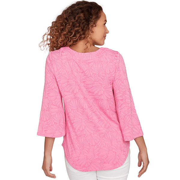 Petite Ruby Rd. California Dreaming Horseshoe Floral Blouse