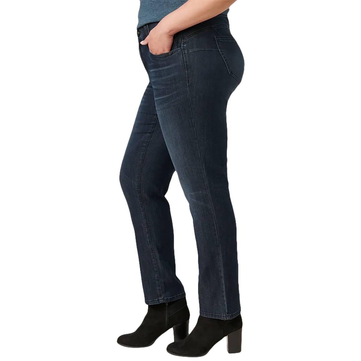 Plus Size Democracy “Ab”solution® Mid Rise Straight Leg Jeans