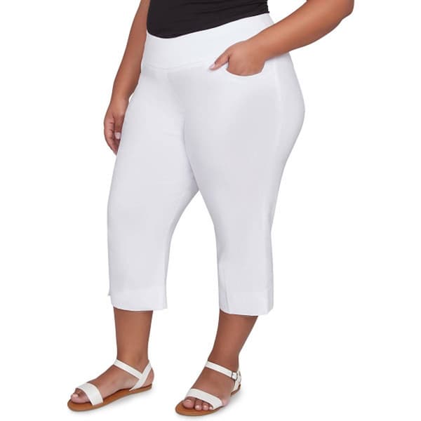 Plus Size Ruby Rd. Key Items Silky Tech Pull-On Capri Pants