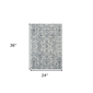 HomeRoots Charcoal Ivory & Light Blue Oriental Accent Rug - image 2
