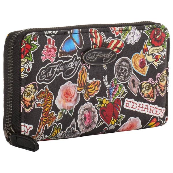 Womens Ed Hardy Renata Zip-Around Wallet