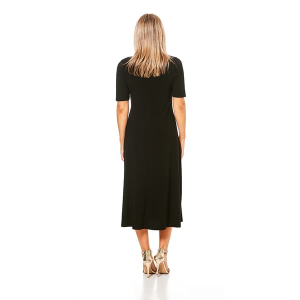 Petite MSK Elbow Sleeve Surplice Midi Dress