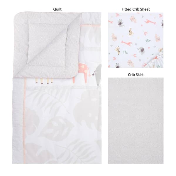 Trend Lab® 3pc. Reversible Sweet Jungle Crib Bedding Set