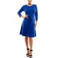 Womens Nina Leonard 3/4 Sleeve Sweater Dress with Belt - image 1