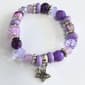 Beautiful Blessings Purple Stretch Bracelet w/ Butterfly Charm - image 1