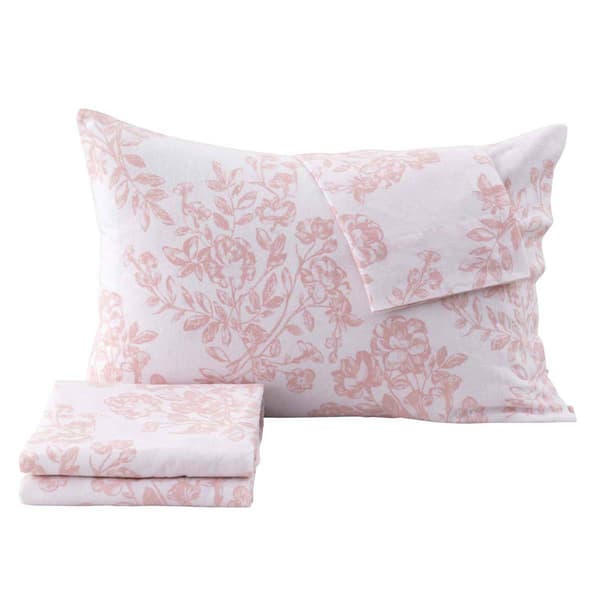 Freshfolds Turkish Cotton Floral Flannel 4pc. Sheet Set